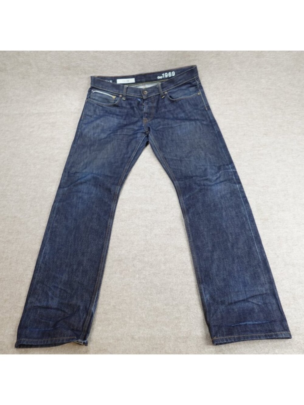 Gap Jeans 34 x 30 Blue Redline Selvedge Button Fly Slim